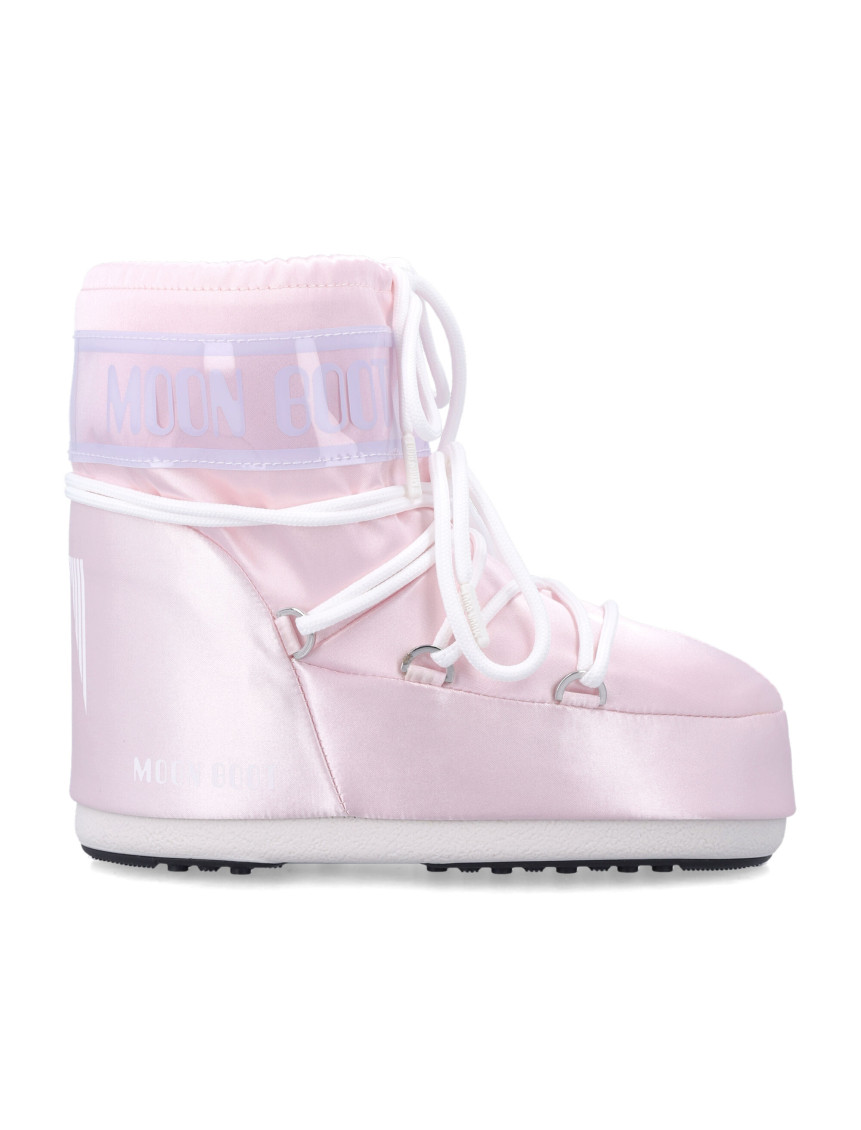 Moon Boot Icon Low Rose Pearly Ankle Boots In Blue