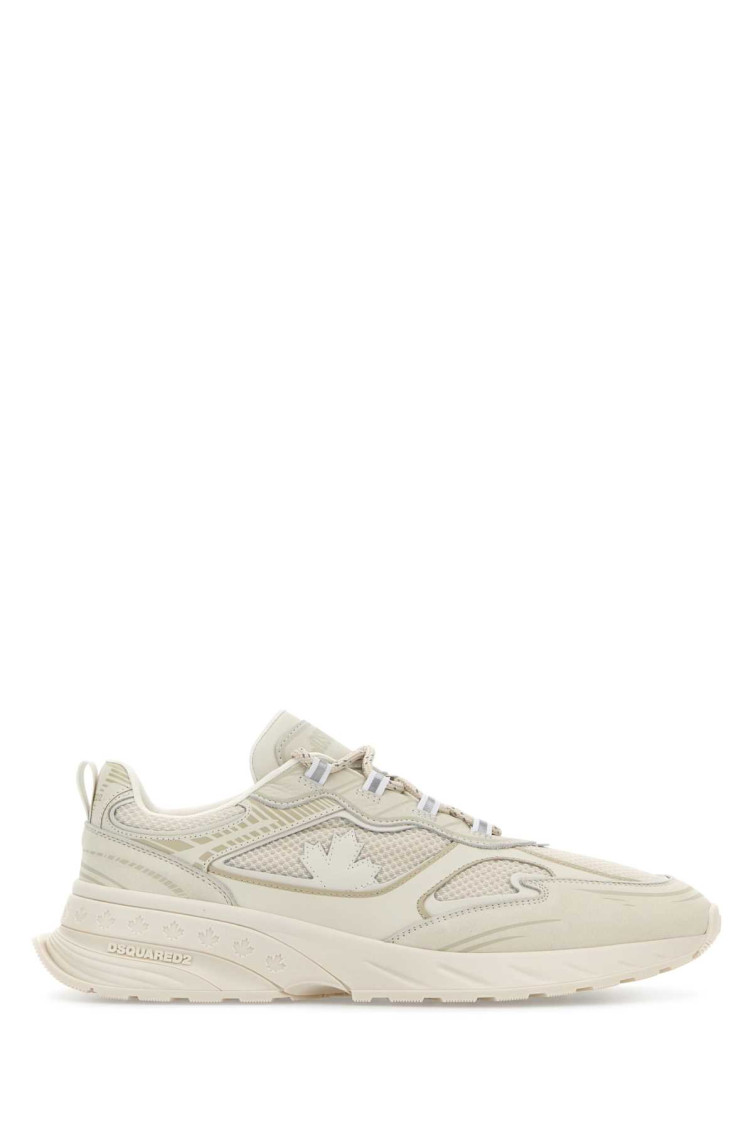 Dsquared2 Chalk White Lace-up Sneakers In White