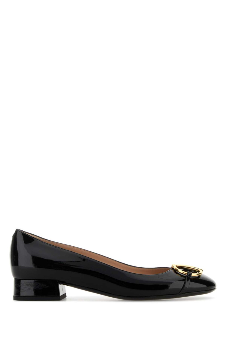 Gucci Black Leather Ballet Flats In Black