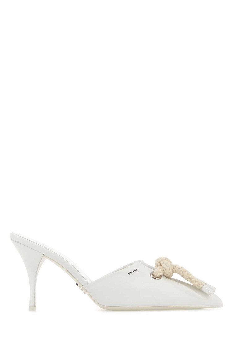 Prada White Slip-on Heels for Women Online India at Darveys.com