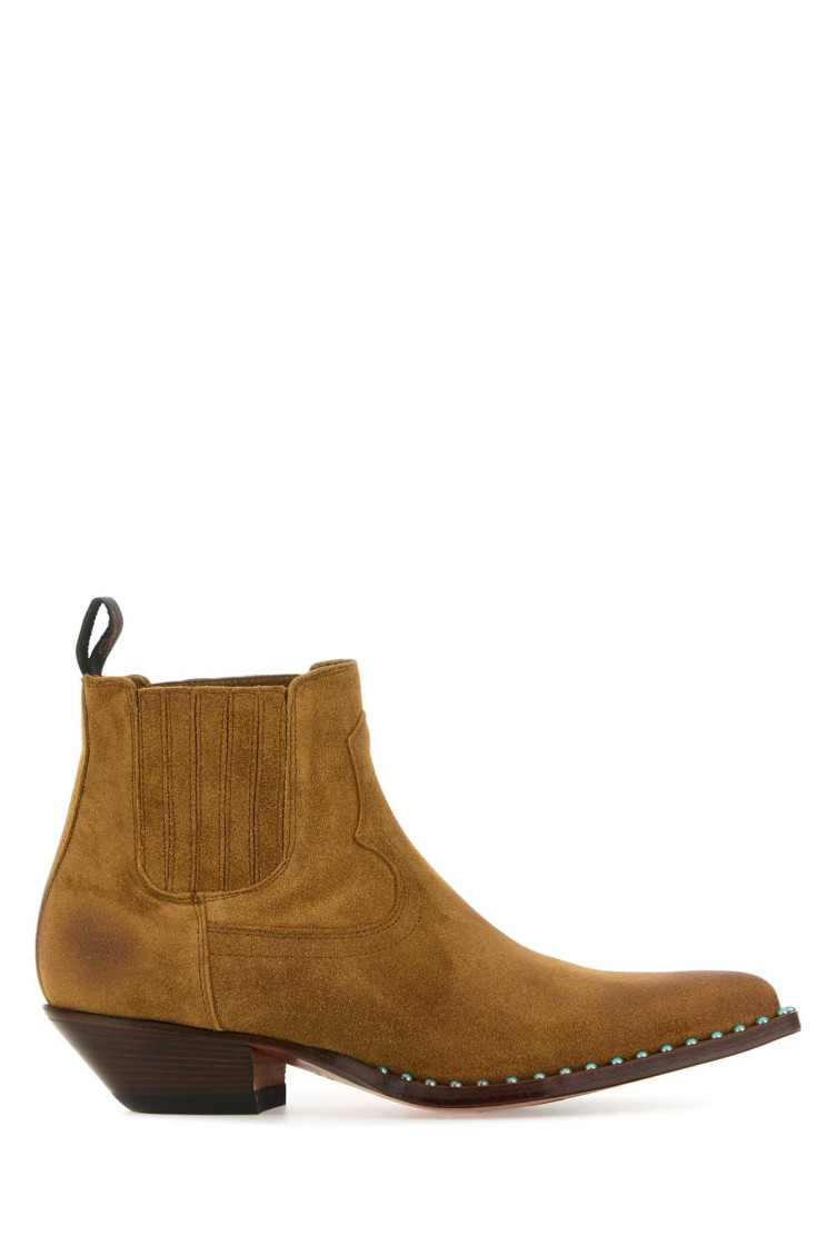 Sonora Stivaletti Hidalgo Mini In Pelle Scamosciata Cammello Donna In Brown