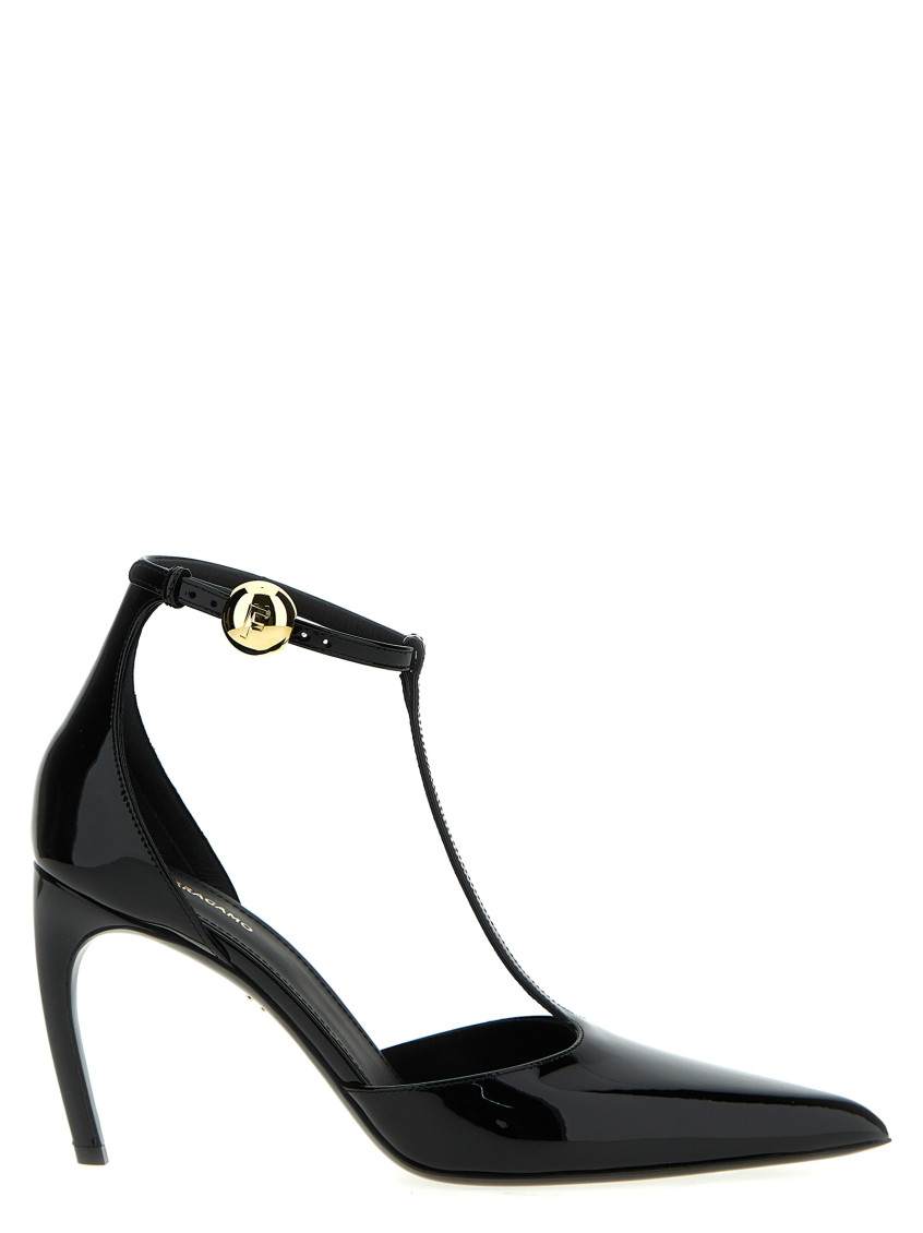 Shop Ferragamo Black Odette Pumps