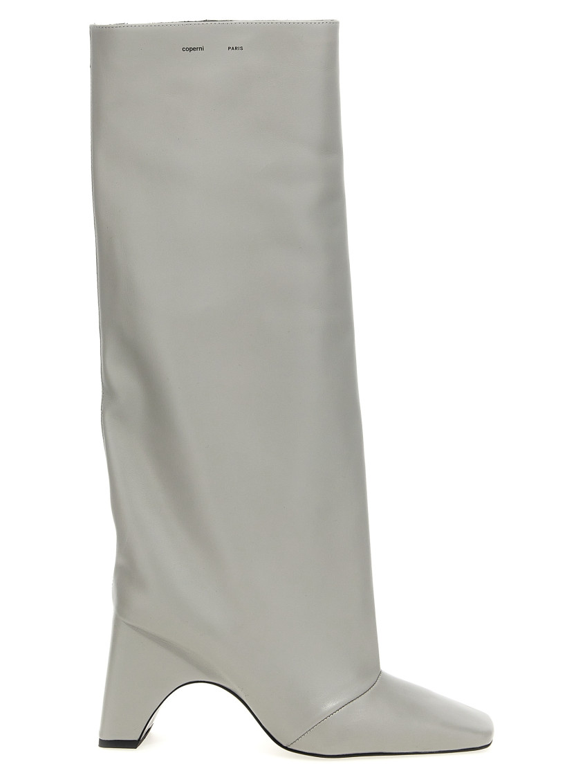 Shop Coperni Grey High Leather Boots