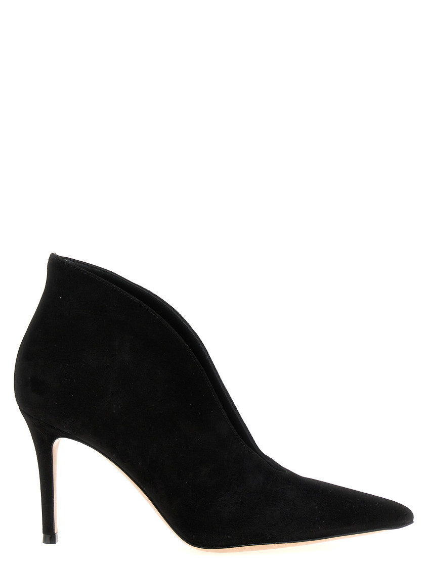 Shop Gianvito Rossi Black Slip On Heels
