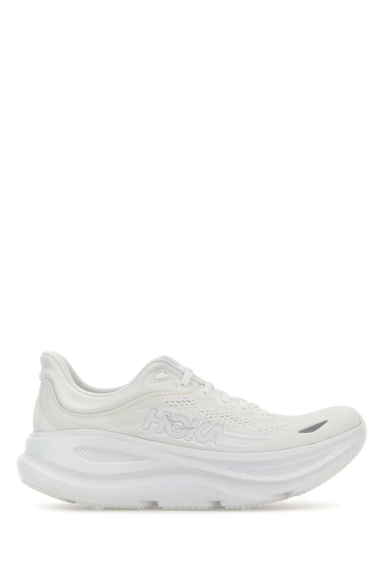 Hoka M Bondi 9 Synthetic Fabric Sneakers In White