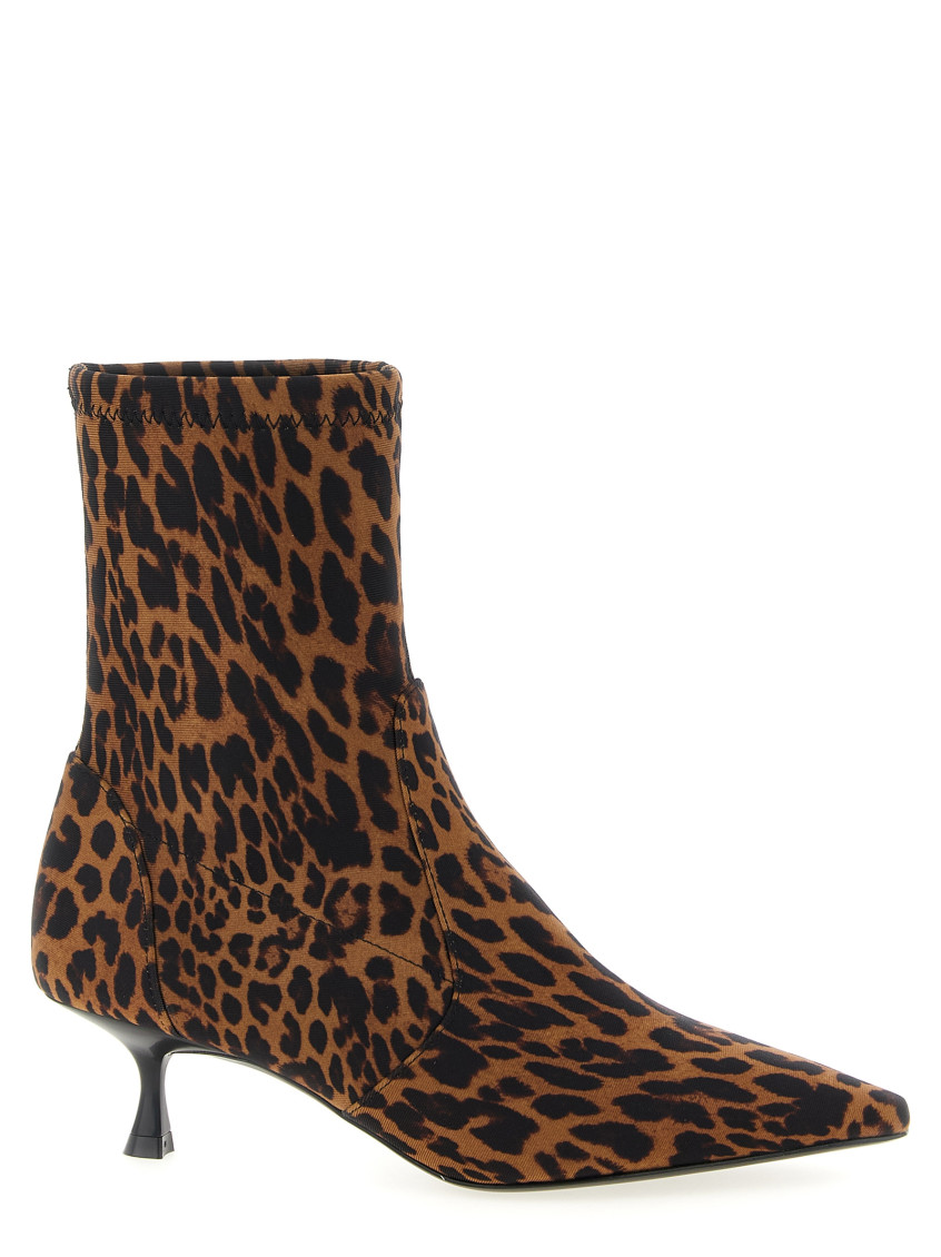 Stuart Weitzman Leopard Print Ankle Boots In Multi