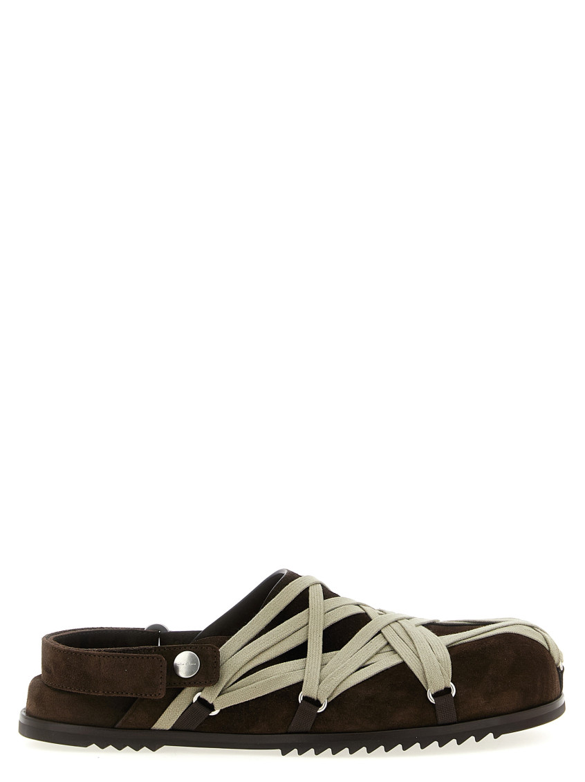 Rick Owens Brown Slip On Sandals
