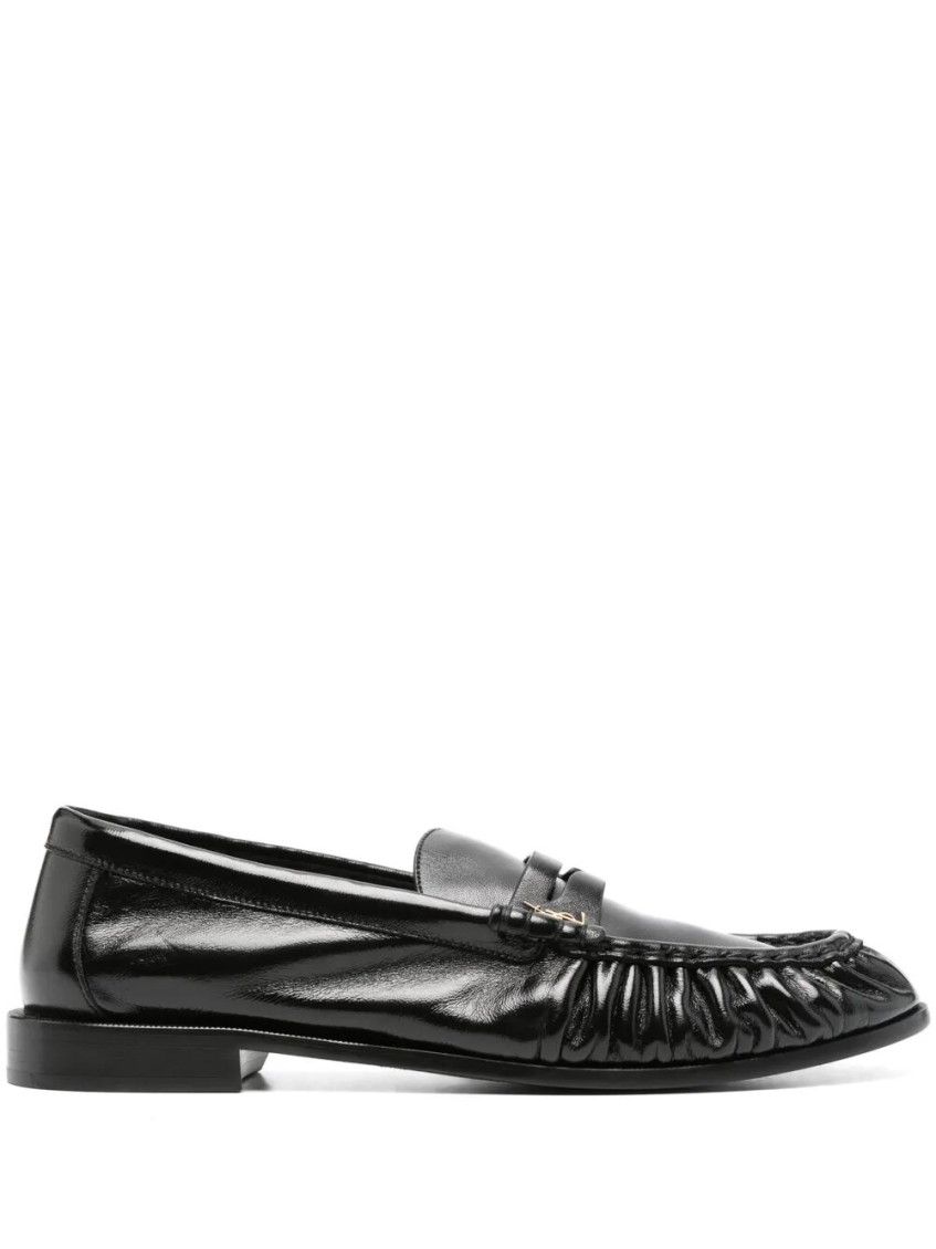 Saint Laurent Le Loafer Supple In Shiny Leather Shoes In Black