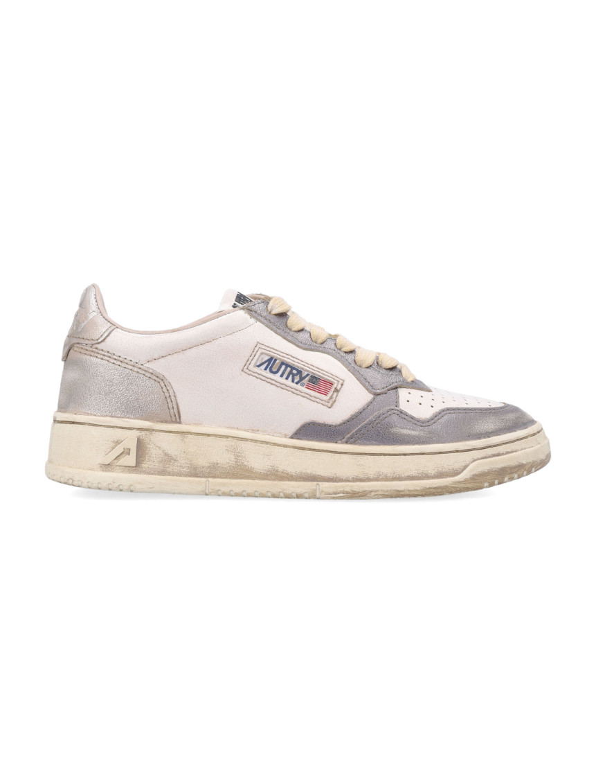 Autry Sup Vintage Sneakers With Vintage Leather Upper In White