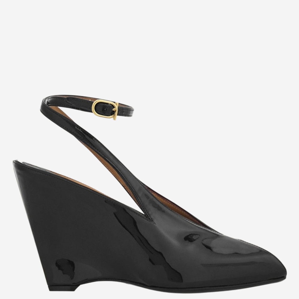 Ferragamo Wedge-heeled Platform Sandals In Black