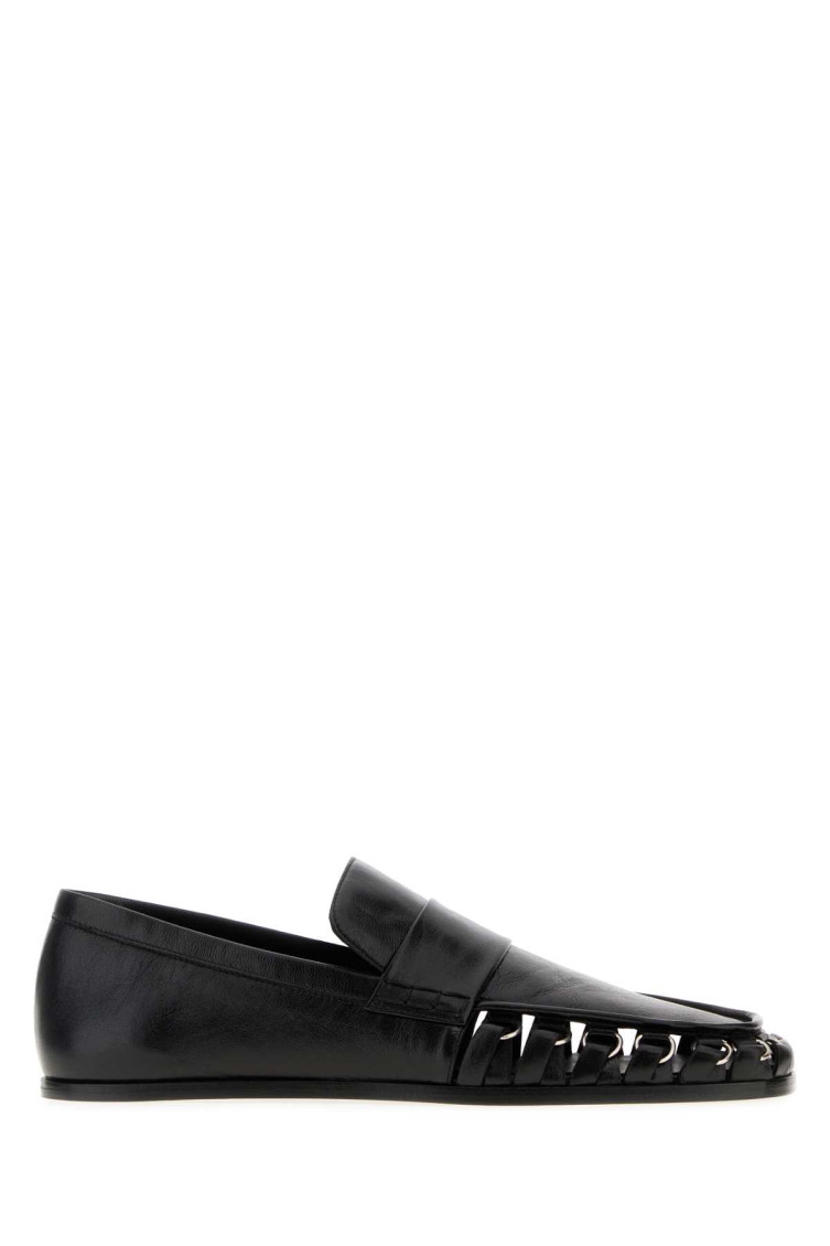 Jil Sander Nikki Loafers With Cut-out Design And Round Toe In Black