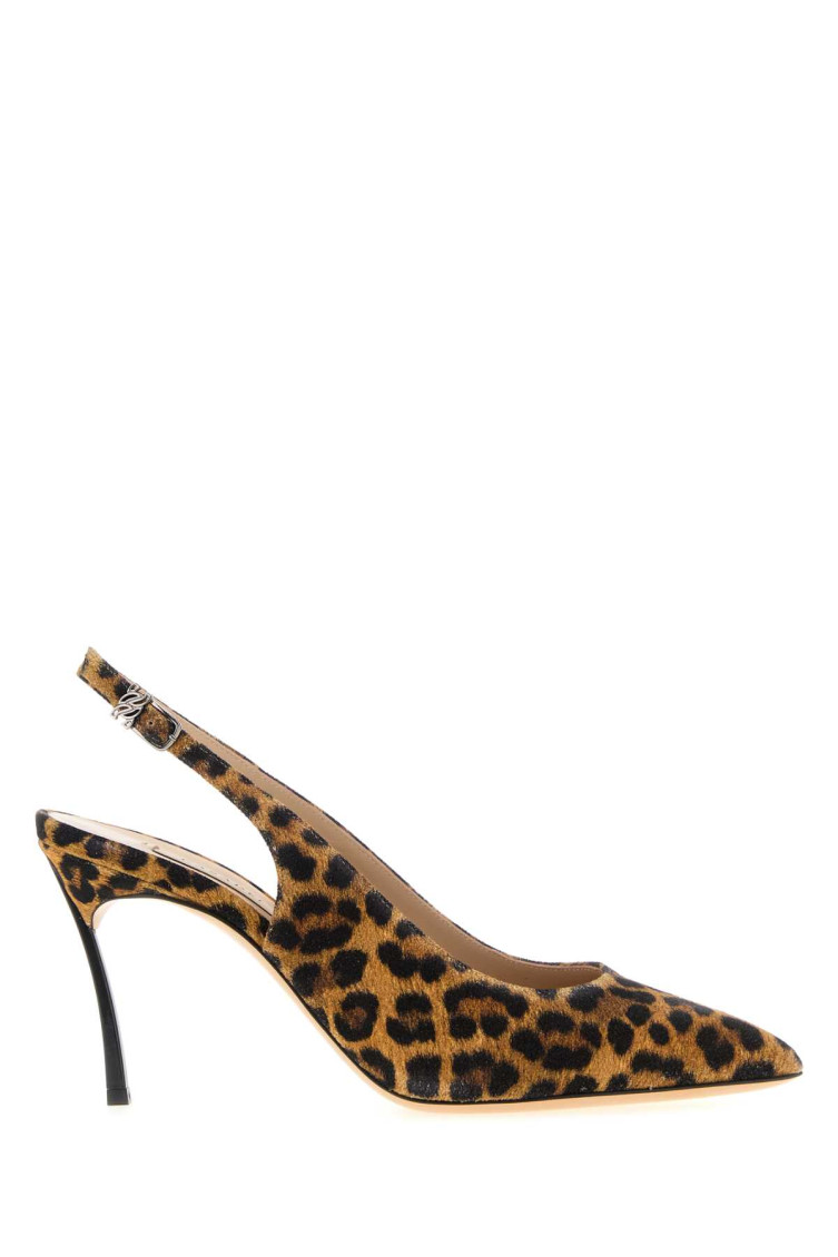 Casadei Printed Suede Malesia Pumps In Animal Print