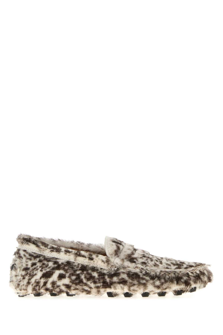 Tod's Printed Calf Hair Loafers In Multi