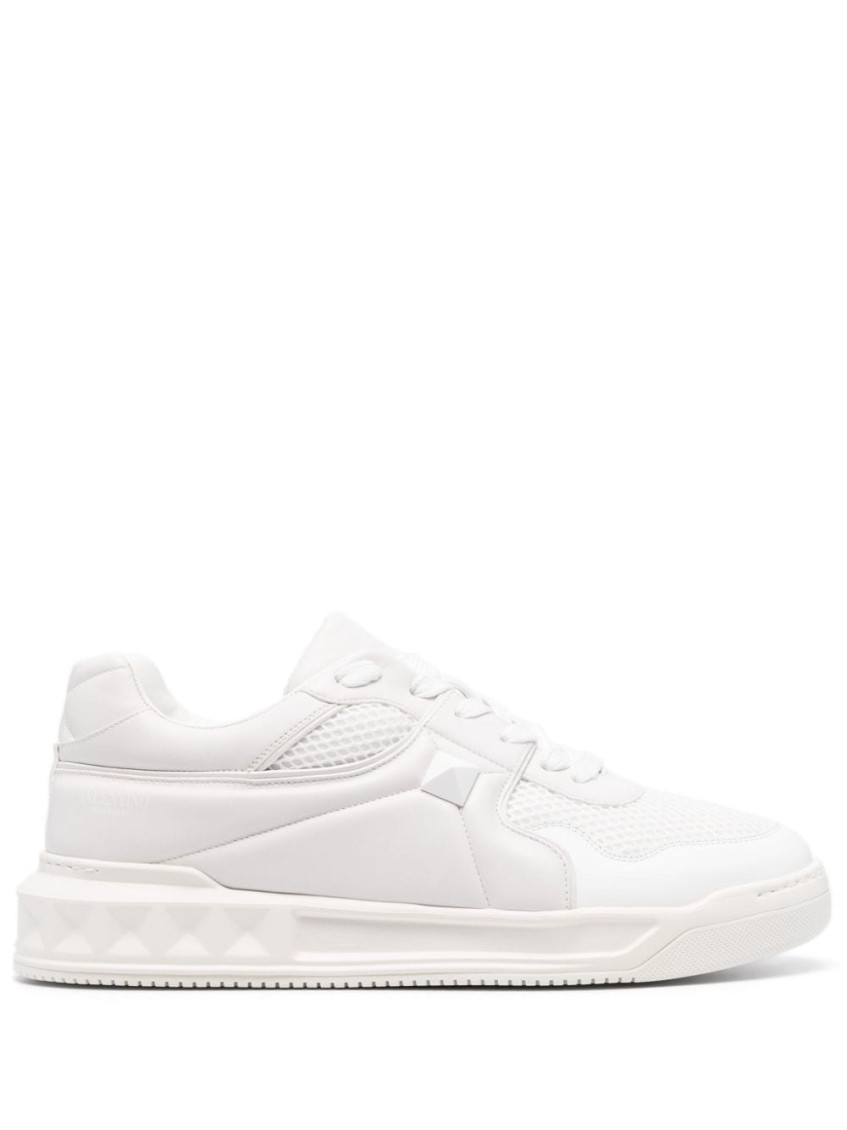 Valentino Garavani Mens White One Stud Xl Chunky-sole Leather Low-top Trainers In White