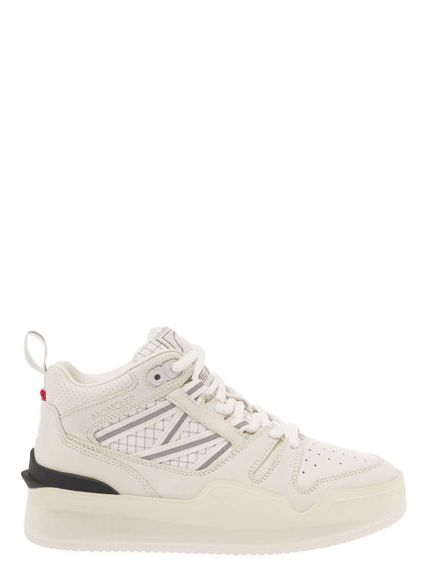 Moncler Pivot Leather Sneakers In White