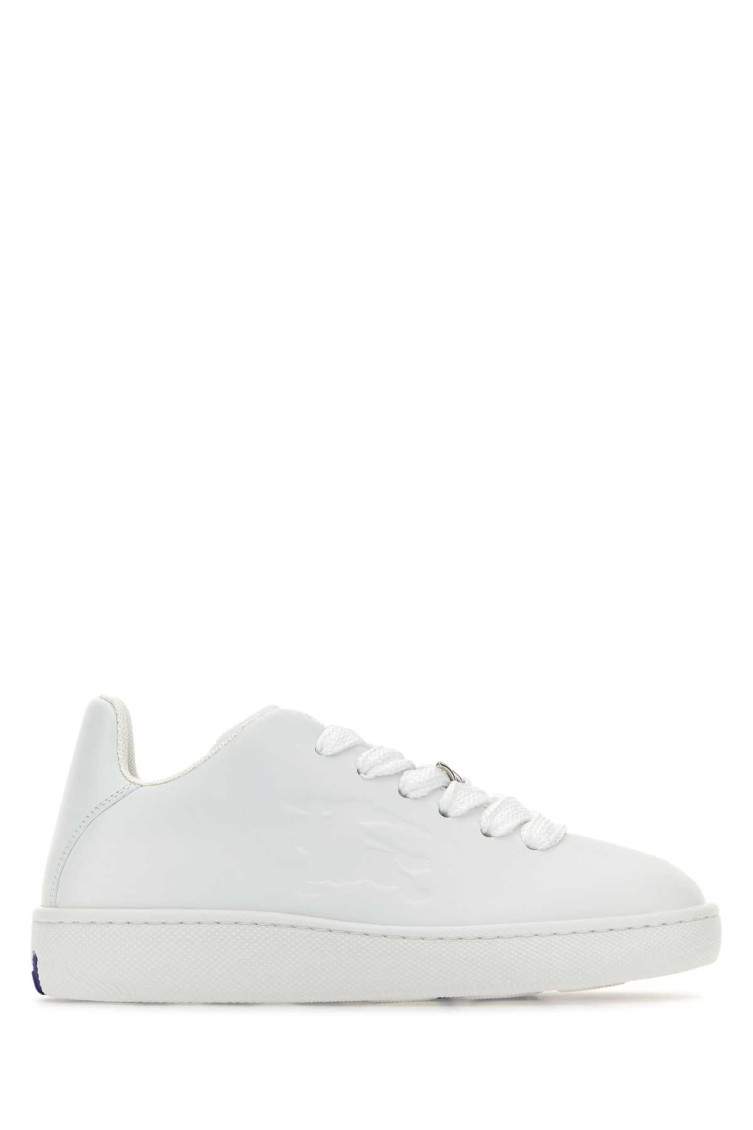 Burberry Women Box Sneaker In Leather In White