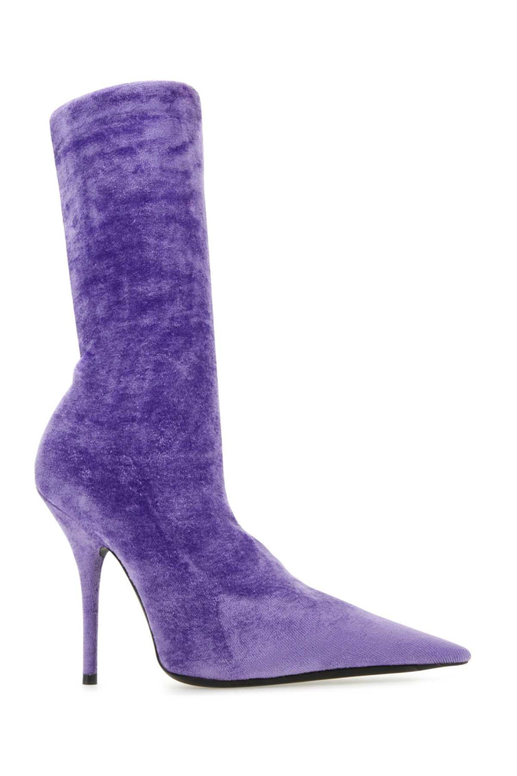 ロングブーツ BALENCIAGA Lilac Velvet Knife Ankle Boots Balenciaga Lilac Velvet Knife Ankle Boots for Women Online