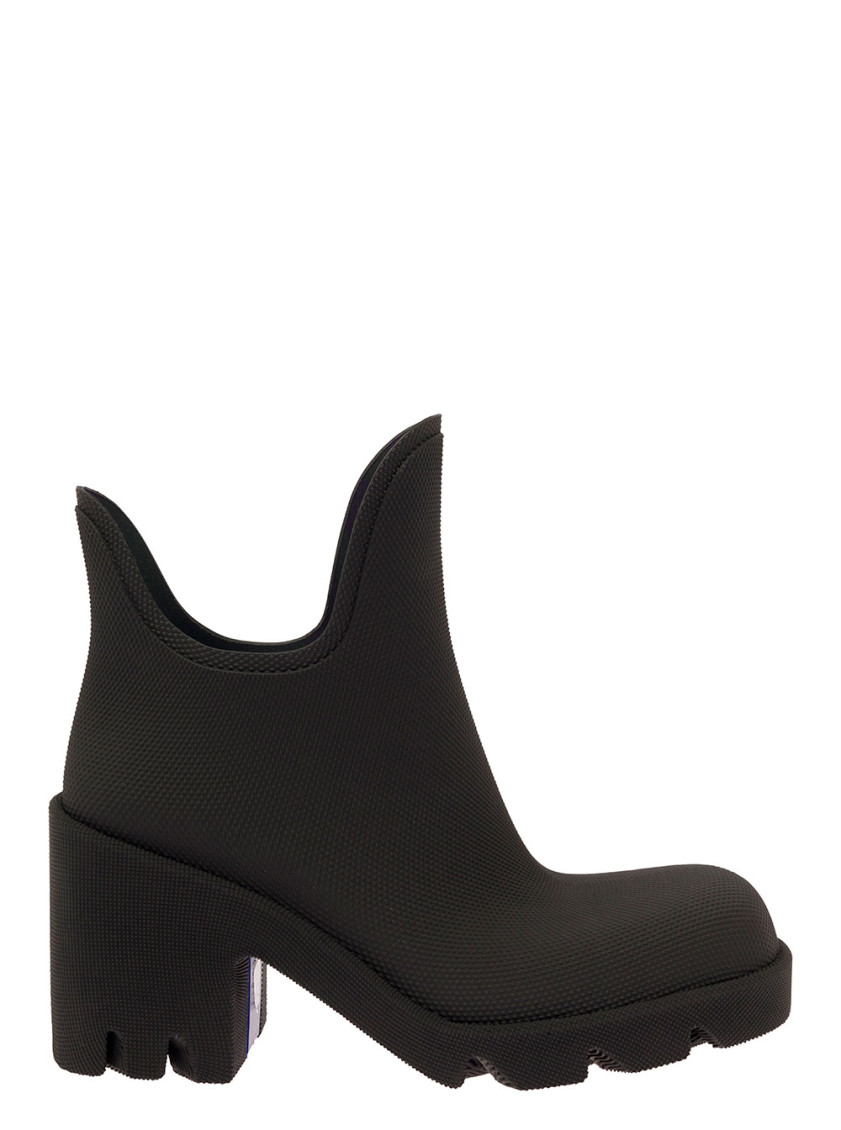 Burberry Marsh Rubber Ankle Rain Booties In Black