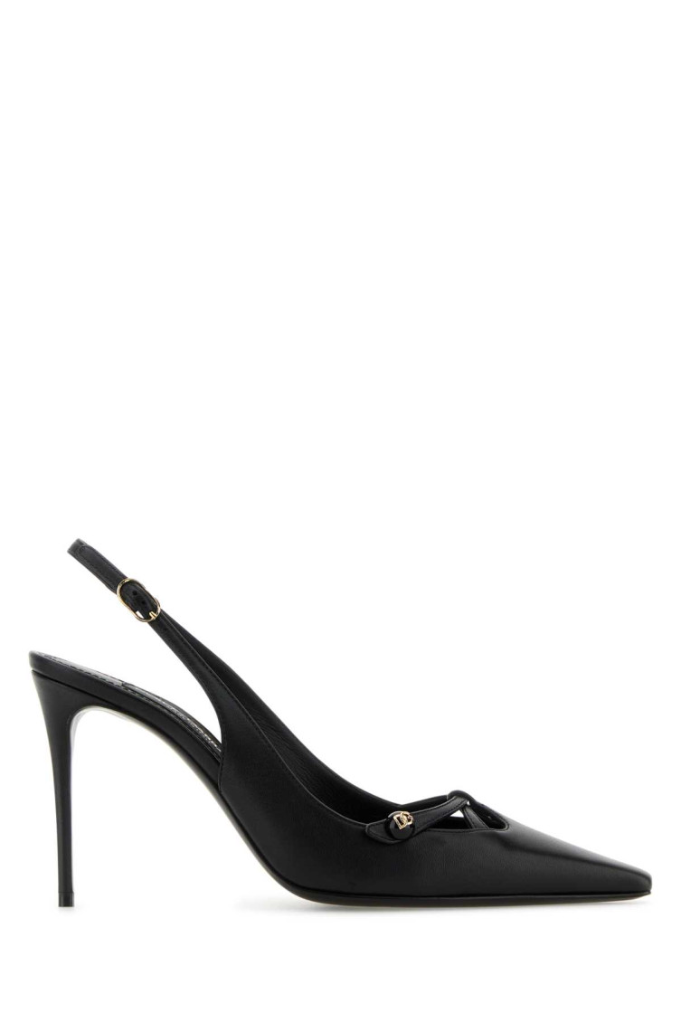 Dolce & Gabbana Black Leather Pumps In Black