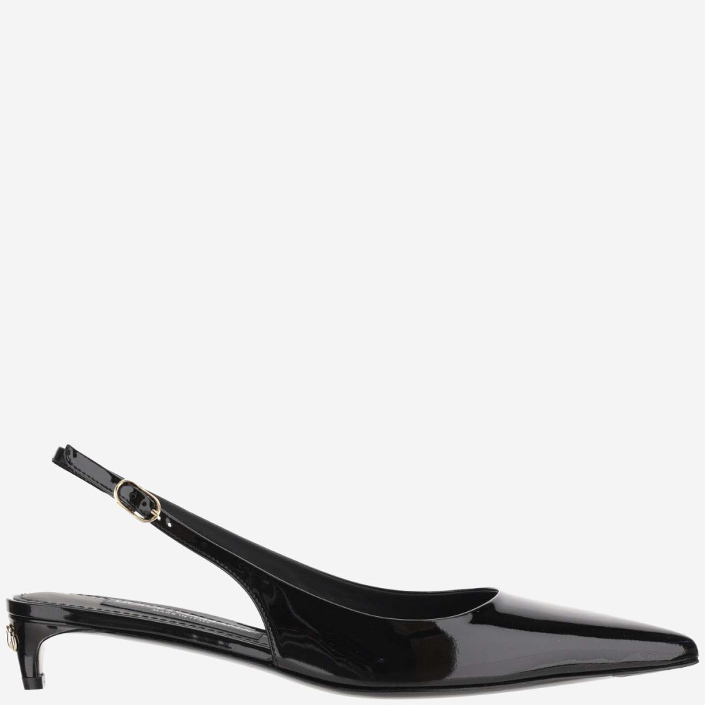 Dolce & Gabbana Black Slingback Heels In Black