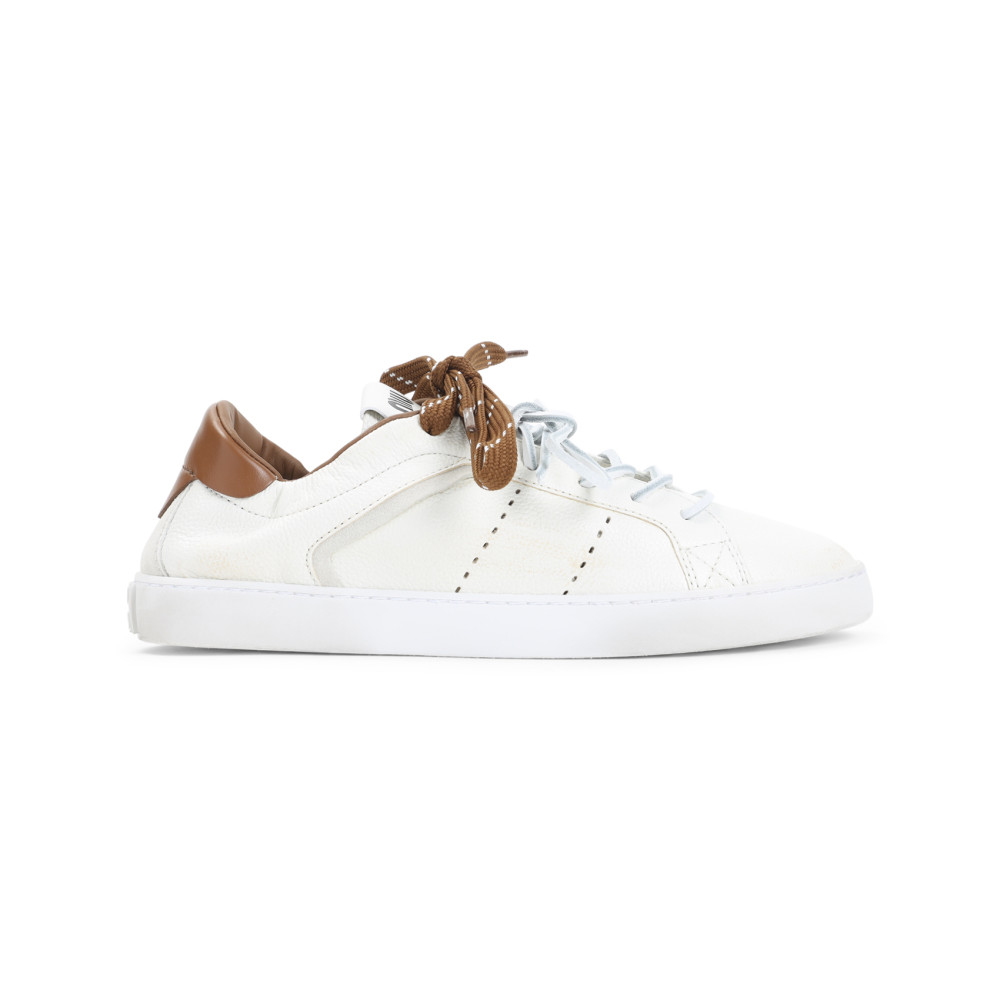 Miu Miu Calf Leather Sneakers In White