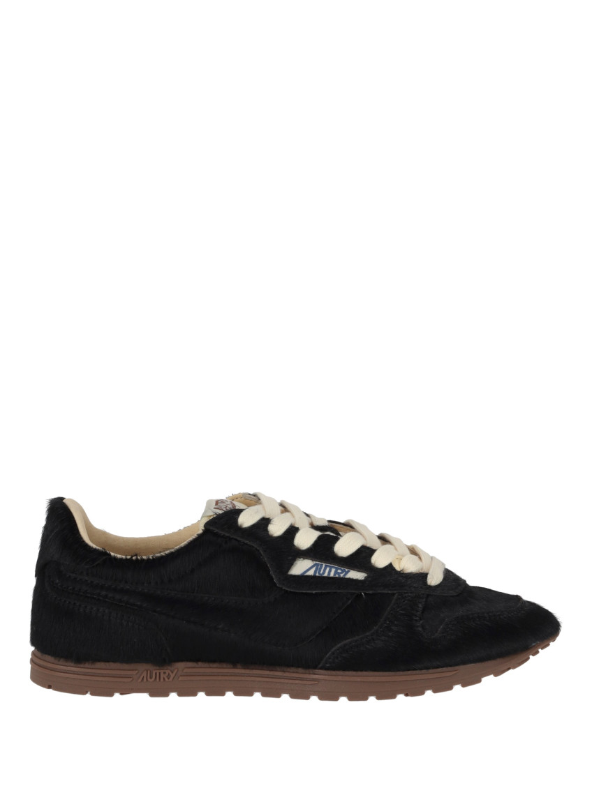 Autry Black Lace Up Sneakers In Black