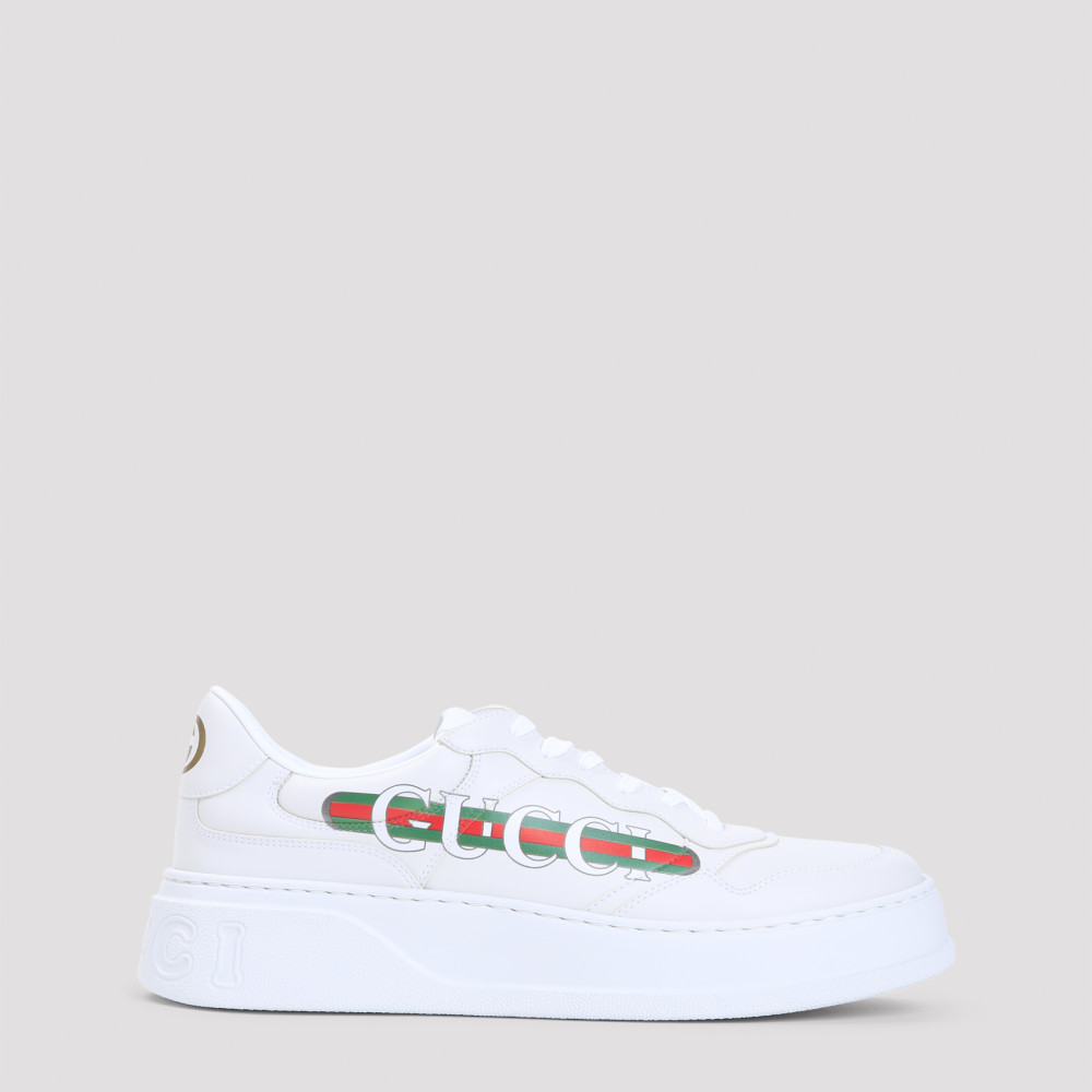 Gucci White Sneakers For Kids With Logo In White