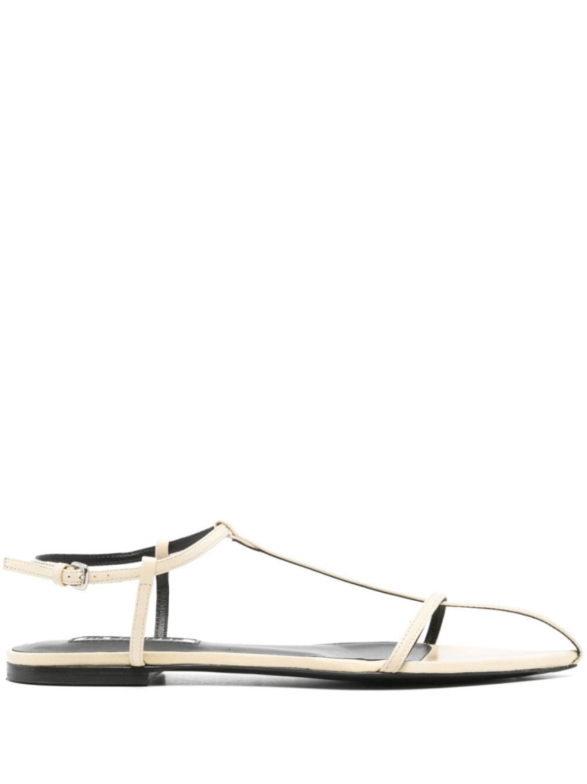 Jil Sander Woman Sandals Beige Size 9 Soft Leather In Beige