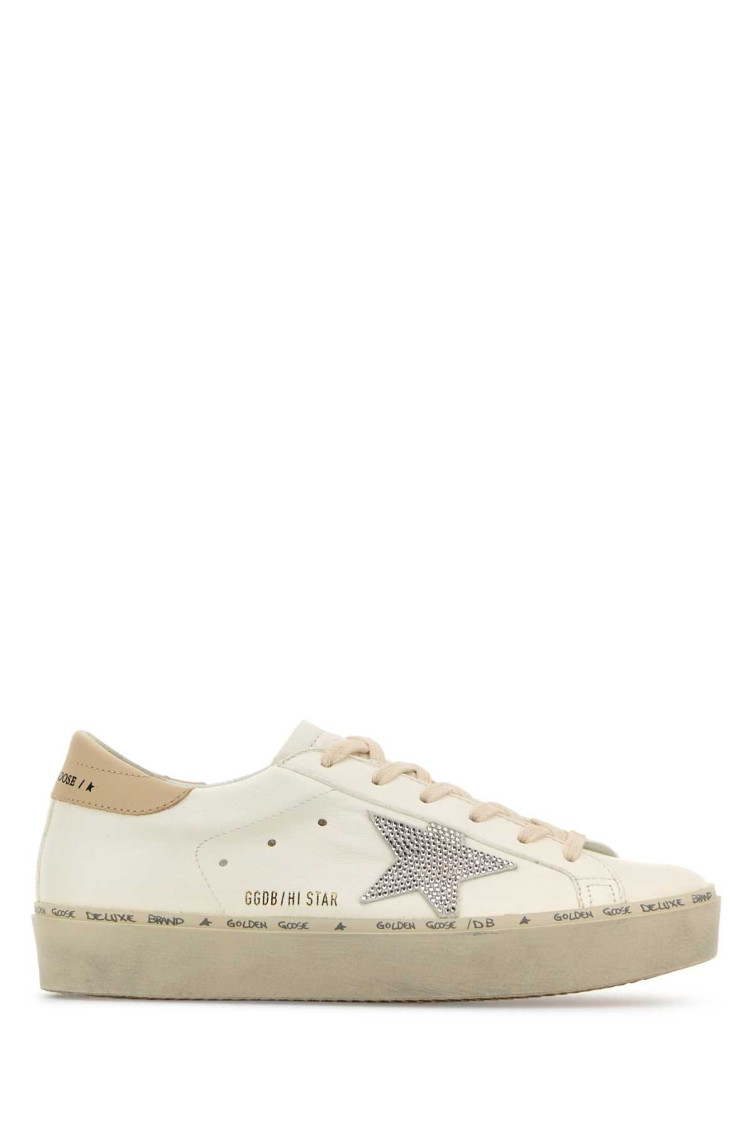 Golden Goose Leather Star Low-top Sneakers In White
