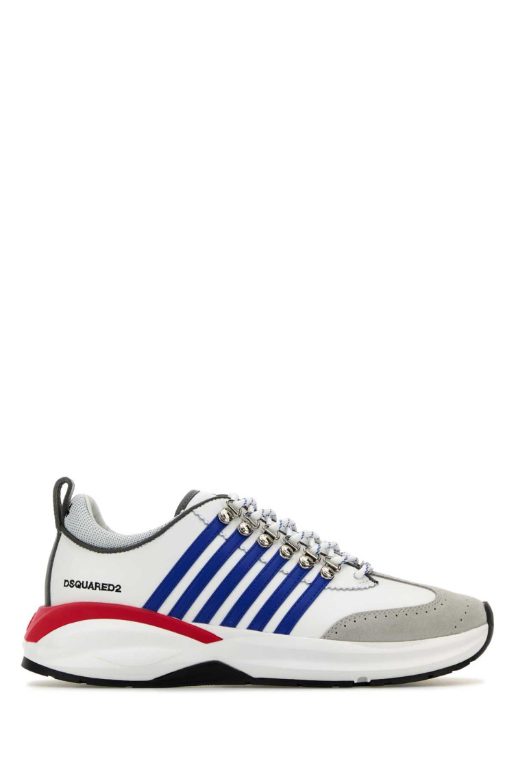 Dsquared2 Multicolor Leather And Suede Dash Sneakers In Multicolor