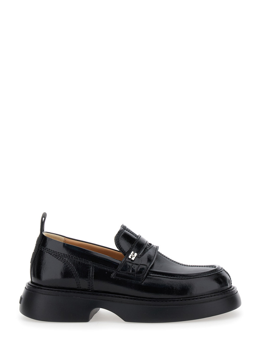 Shop Ganni Black Everyday Loafer