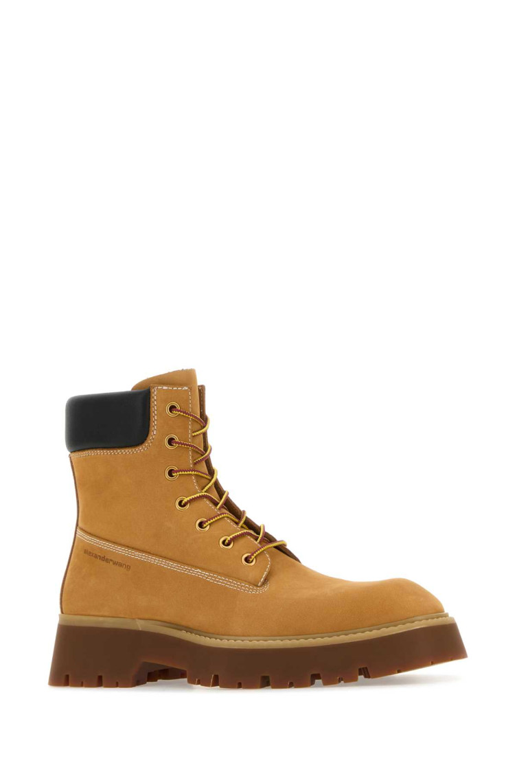 Alexander Wang Brown Suede Throttle Ankle Boots