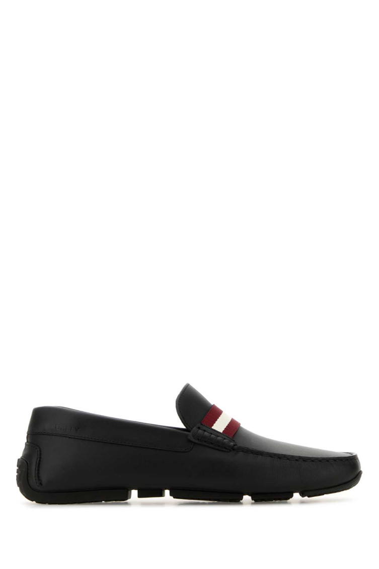Bally Perthy Loafers Stripe Detail In Black