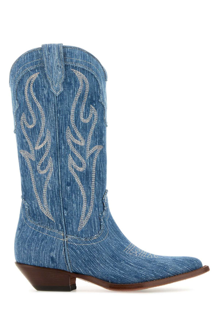 Sonora Denim Santa Fe Boots In Denim