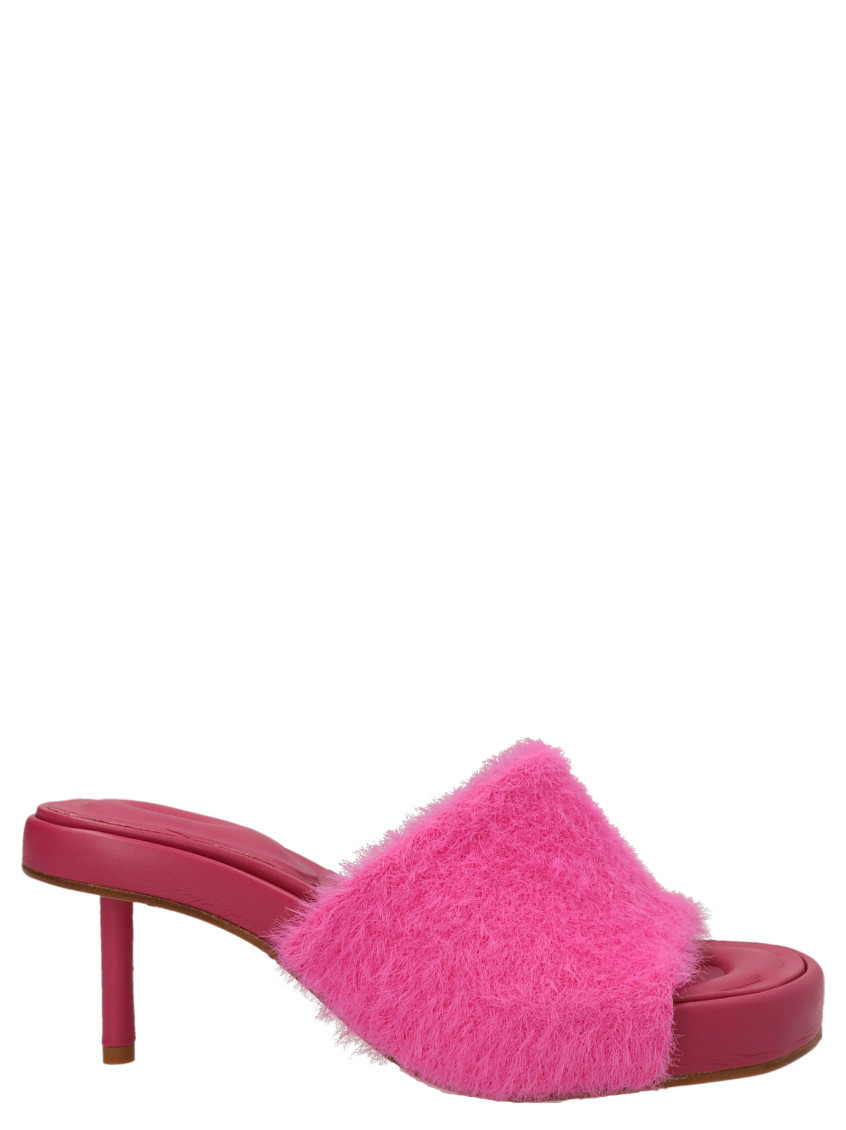 Jacquemus Argilla 55 Mules In Fuchsia