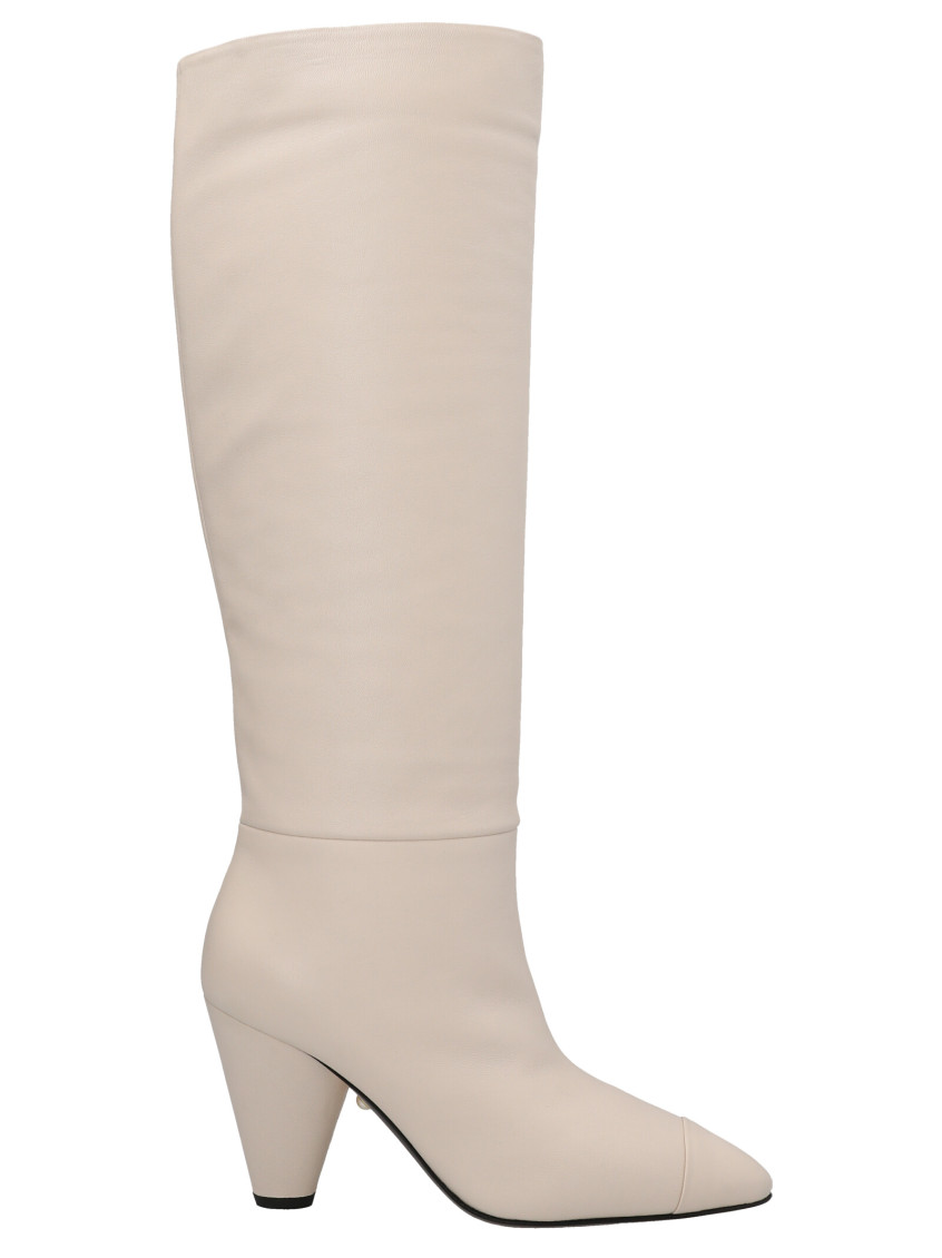 Alevì Milano Aleví Milano Woman Boot Cream Size 6 Soft Leather In White