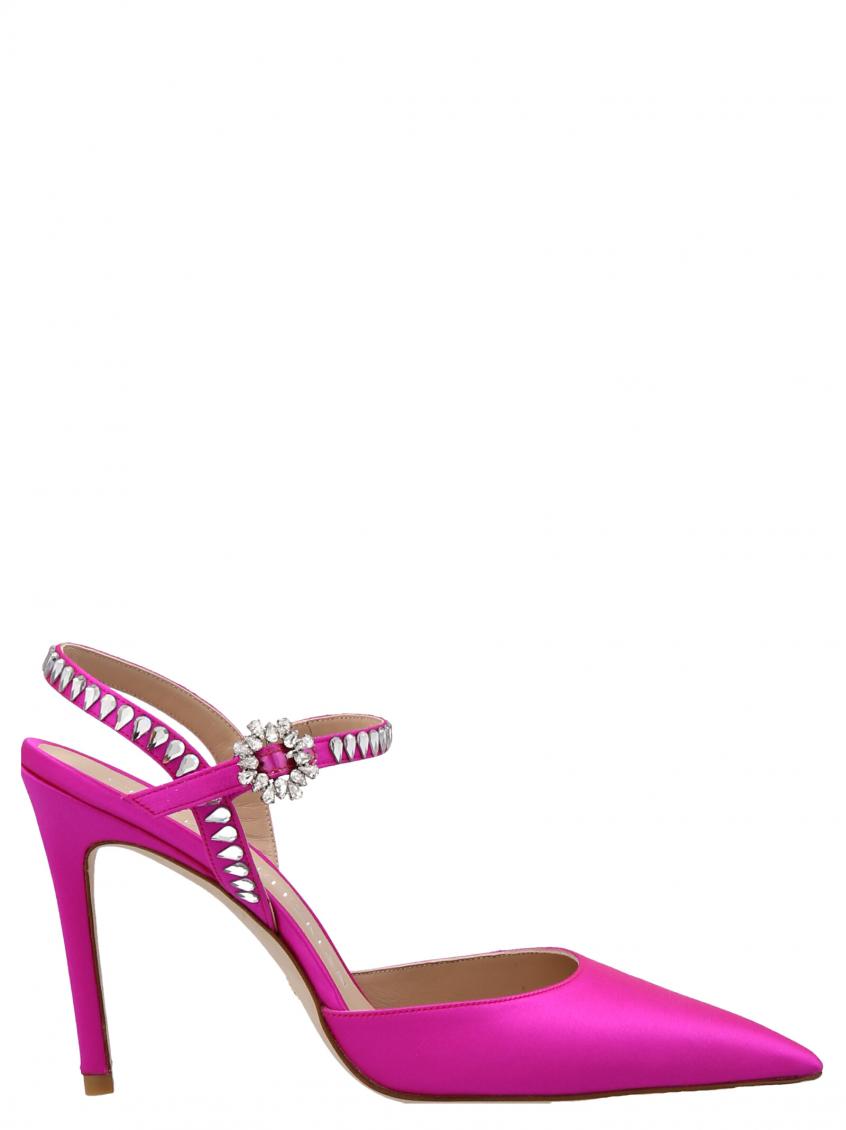 Shop Stuart Weitzman Fuchsia Gmcut Pumps