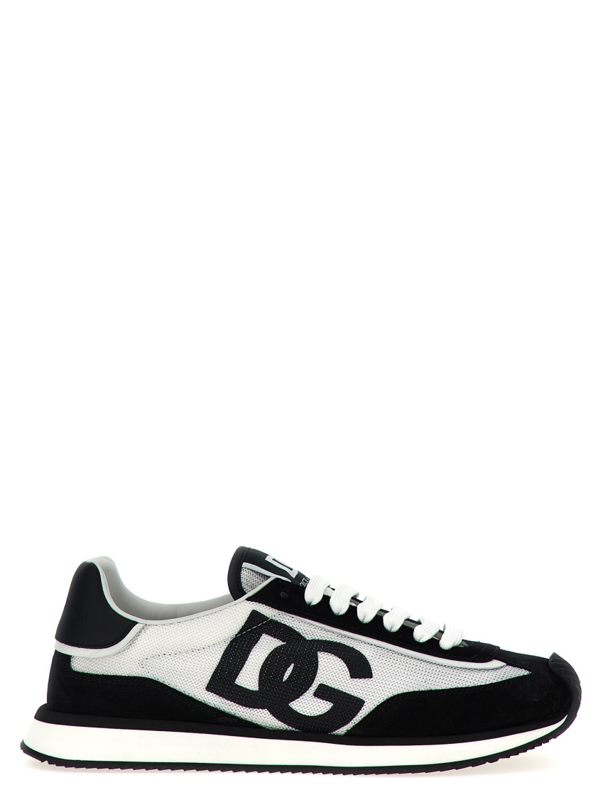 Shop Dolce & Gabbana Blackwhite Cushion Sneakers In Multicolor