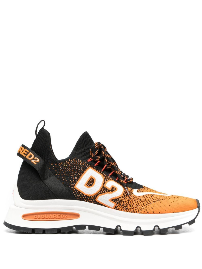 Shop Dsquared2 Orange Run Ds2 Sneakers