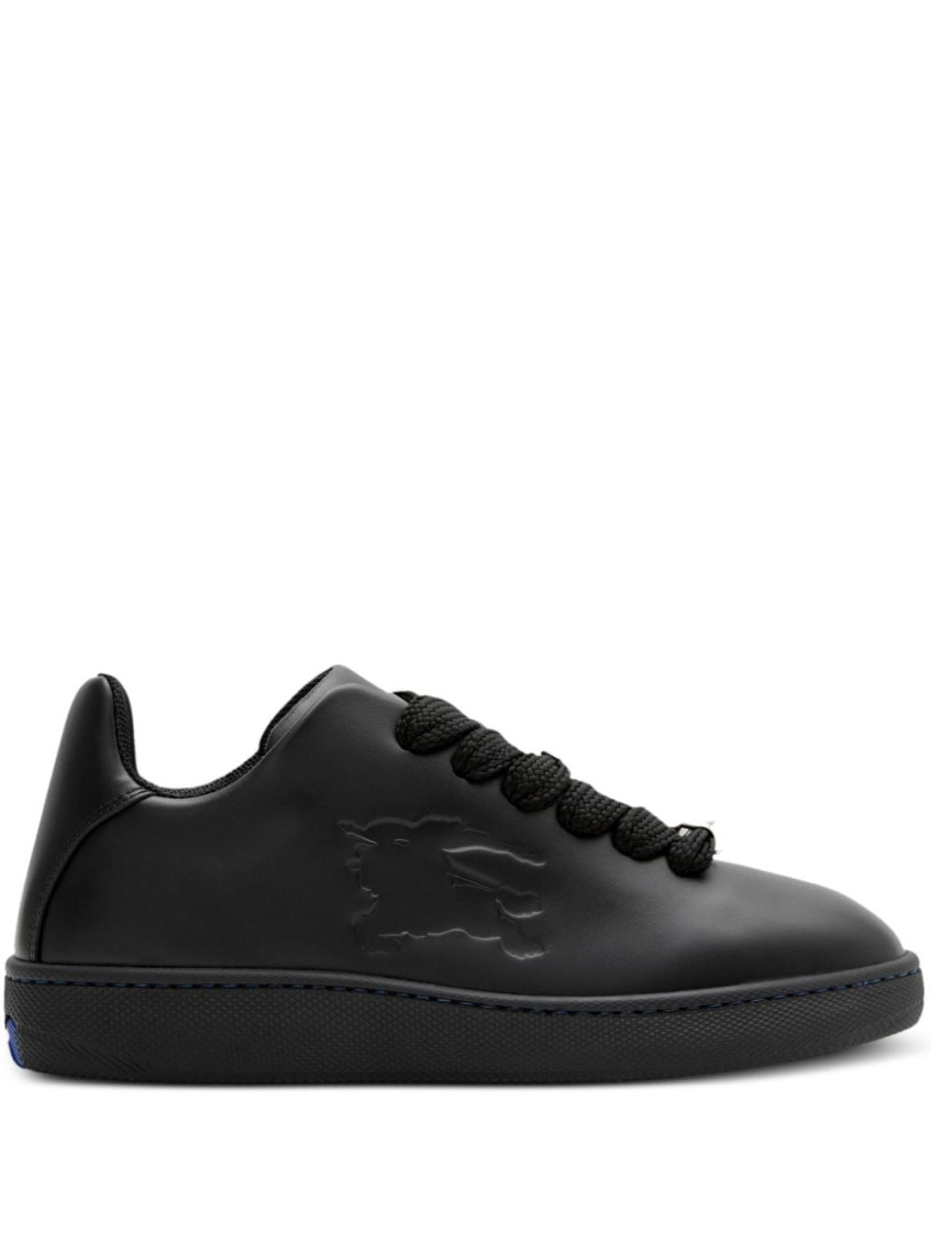 Shop Burberry Black Lace Up Sneakers