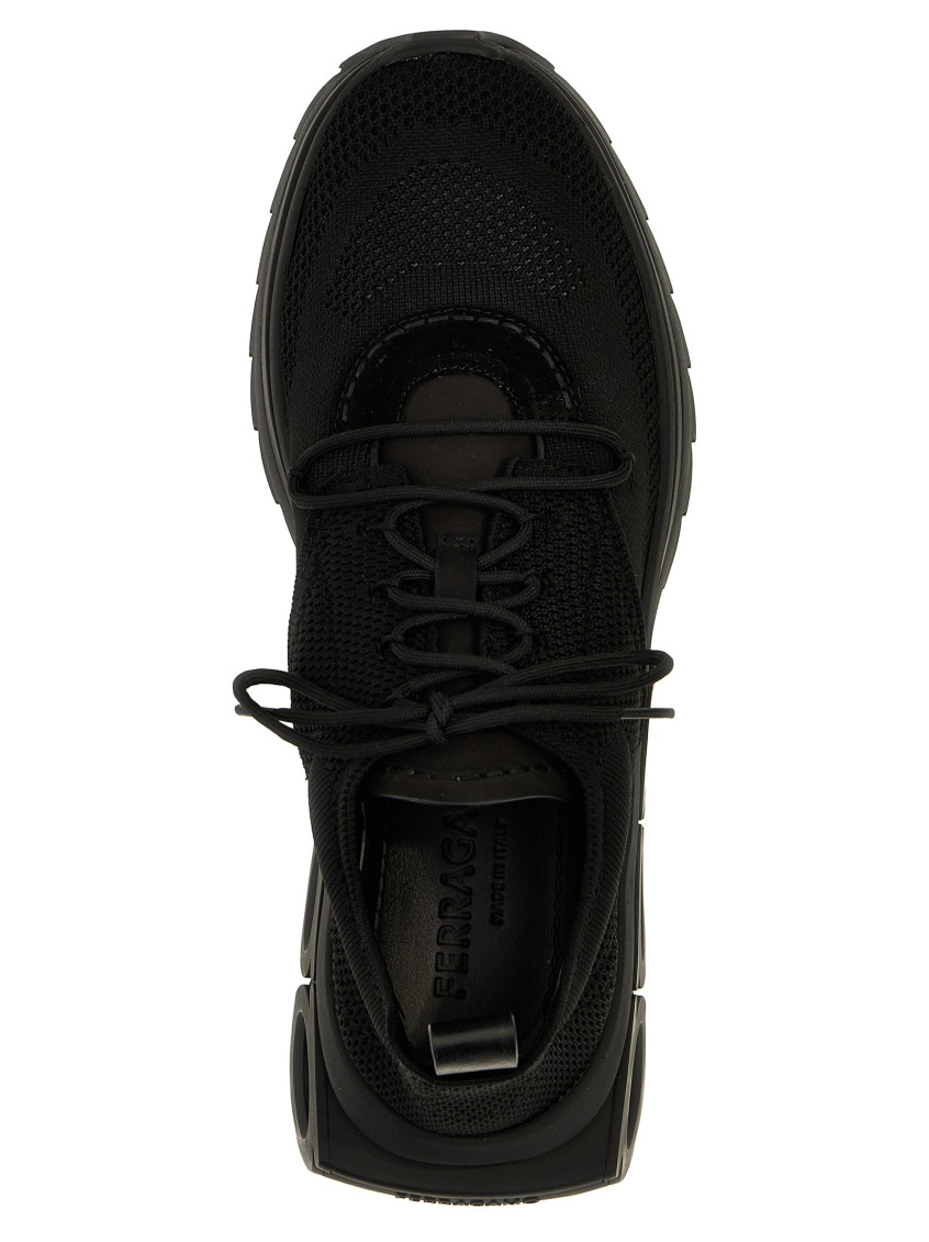 【24SS NEW】FERRAGAMO_man / Nima ニット スニーカー / Black 24SS NEW】FERRAGAMO_man / Nima ニット スニーカー / Black