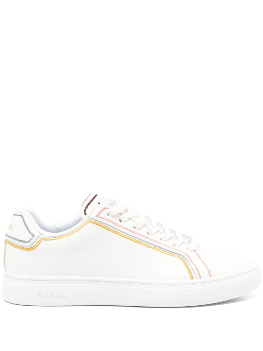 Shop Paul Smith White Leather Sneakers