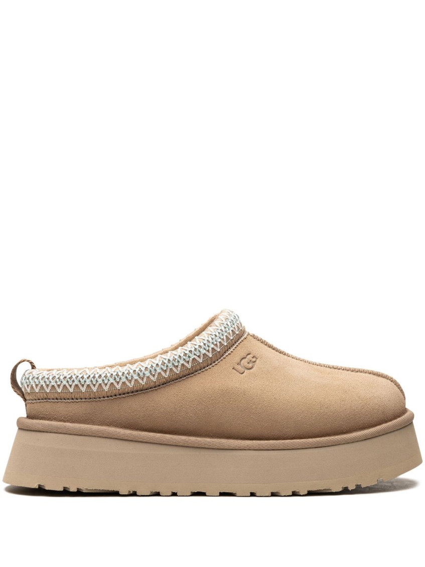 UGG BROWN SUEDE SLIDES 