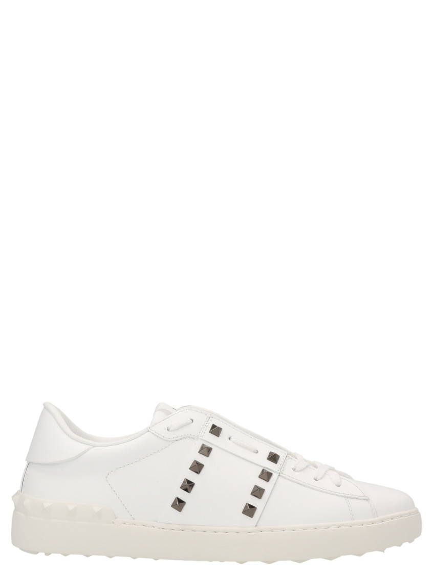 Valentino Sneaker Bianche Rockstud In Pelle  Garavan In White