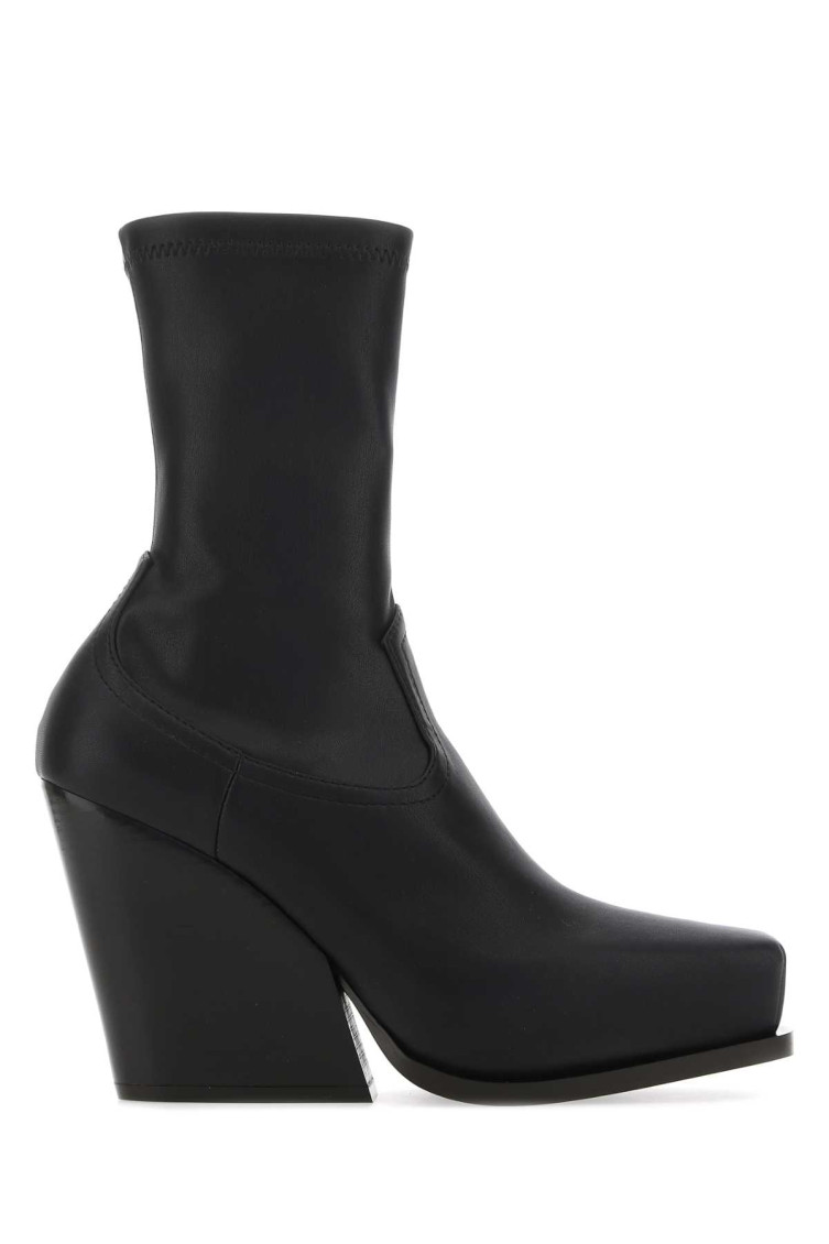 Stella McCartney Black Solid Square Toe Boots for Women Online USA