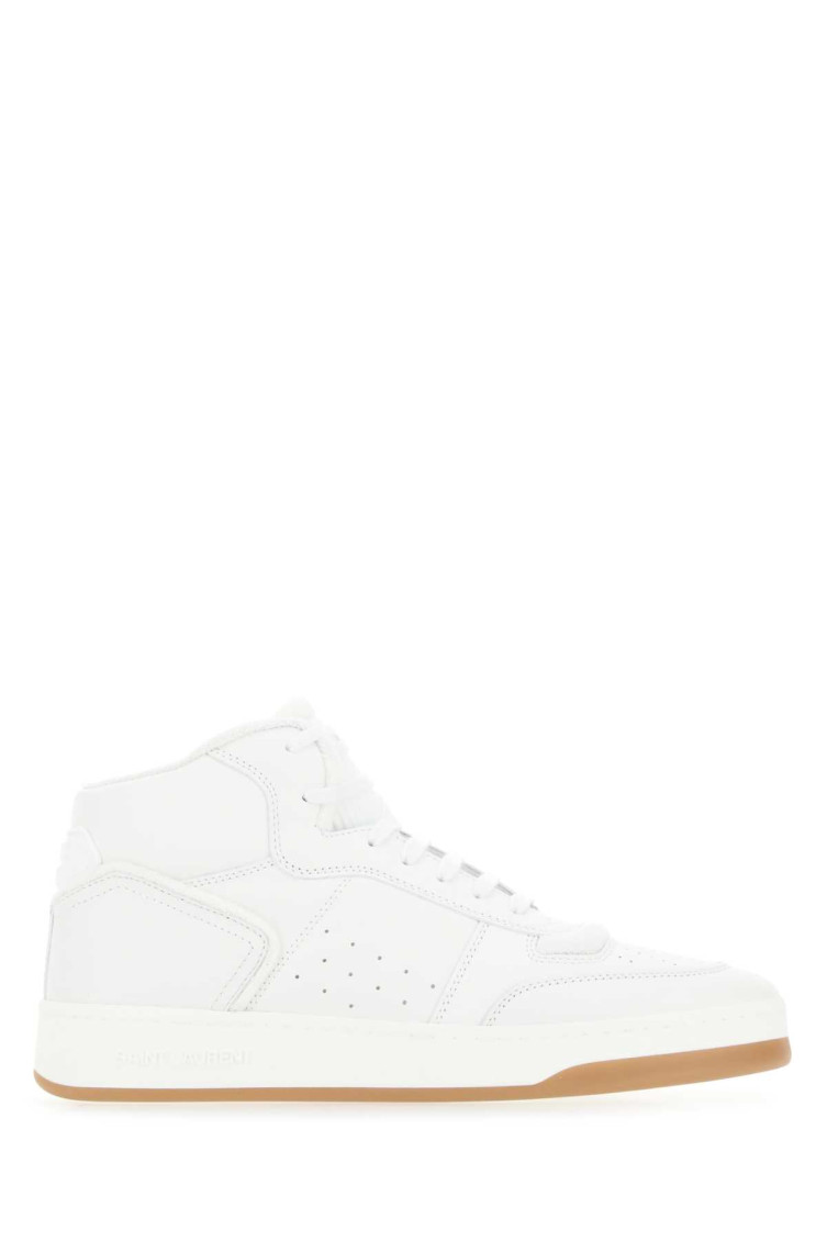 Saint Laurent White Leather Sl/80 Sneakers