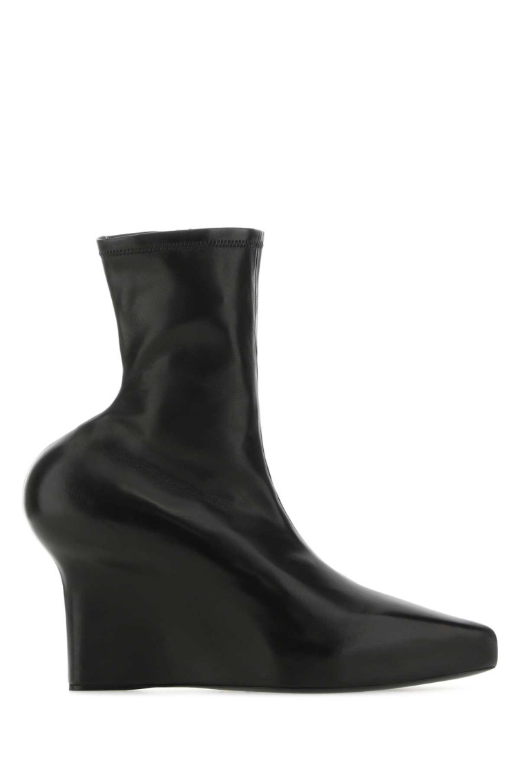 Shop Givenchy Black Nappa Leather Ankle Boots