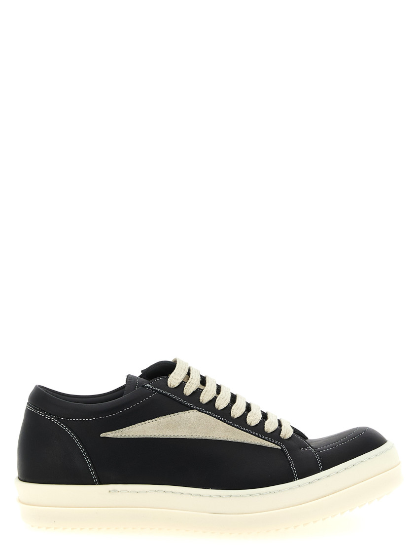 Rick Owens Round Toe Low-top Casual Shoes In Black