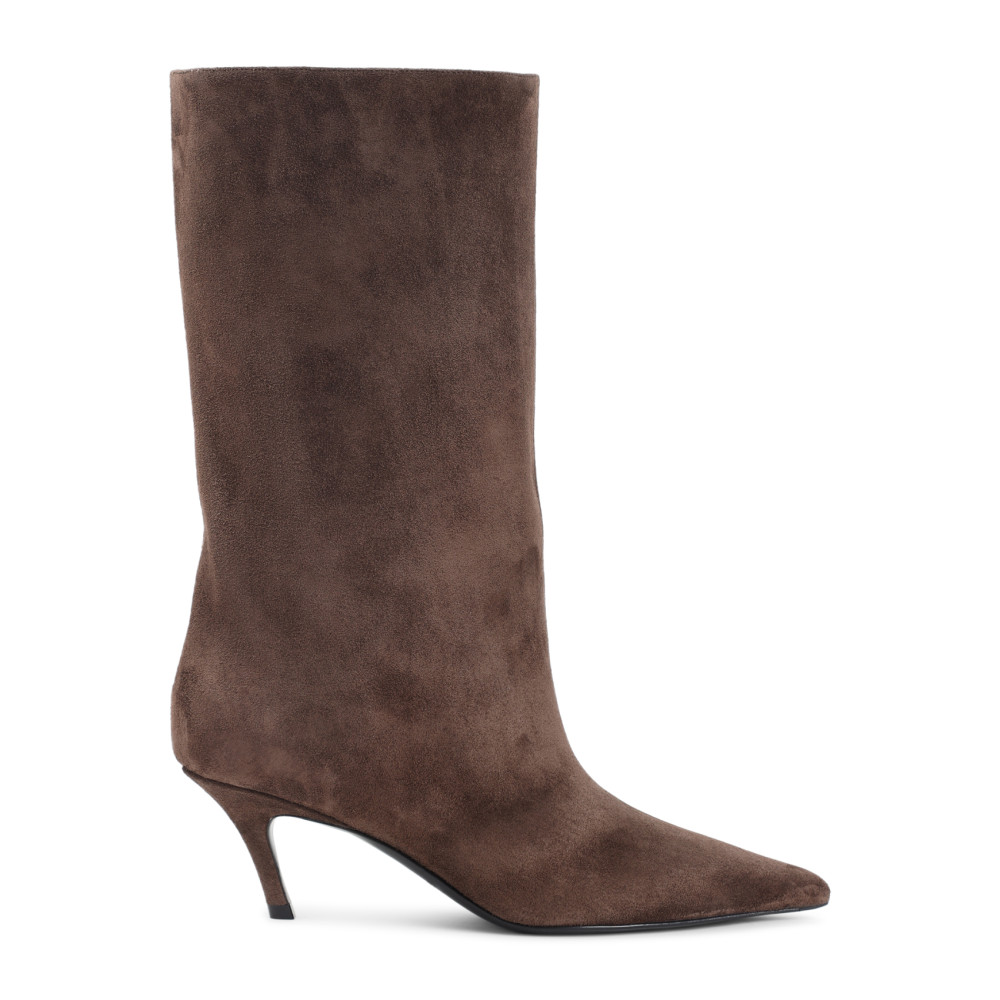 Amina Muaddi Pointed-toe Ankle Boots In Multi