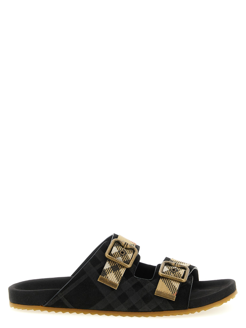 Burberry Black Slip On Sandals for Men Online India at Darveys.com